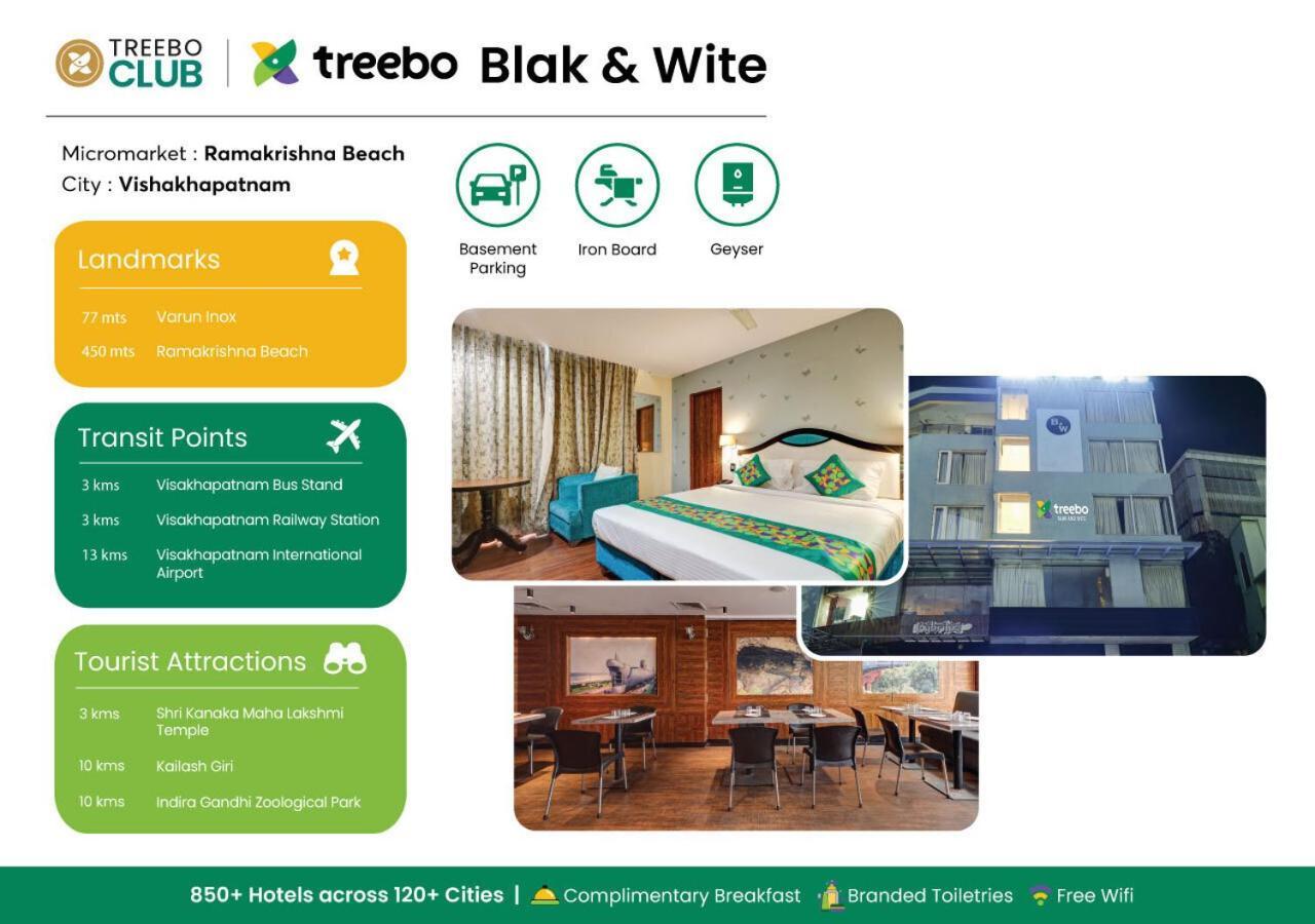 Отель Treebo Blak & Wite Rk Beach Вишакхапатнам Экстерьер фото